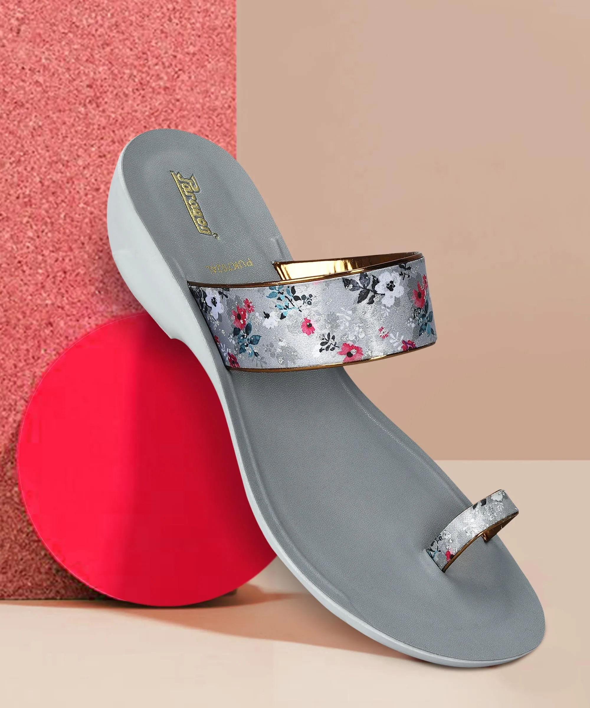 Paragon Women's Slip On Flat Grey Sandals | Durable Dailywear Sandals Relaxed Footwear