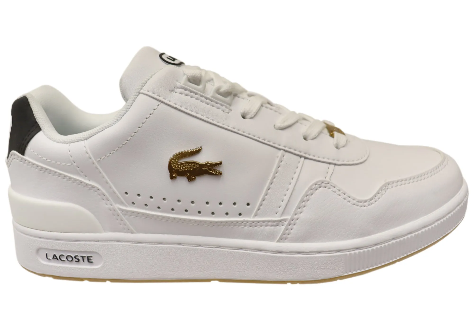 Contemporary ease Hybrid Sole Lacoste Mens Comfortable Lace Up Leather T Clip Sneakers