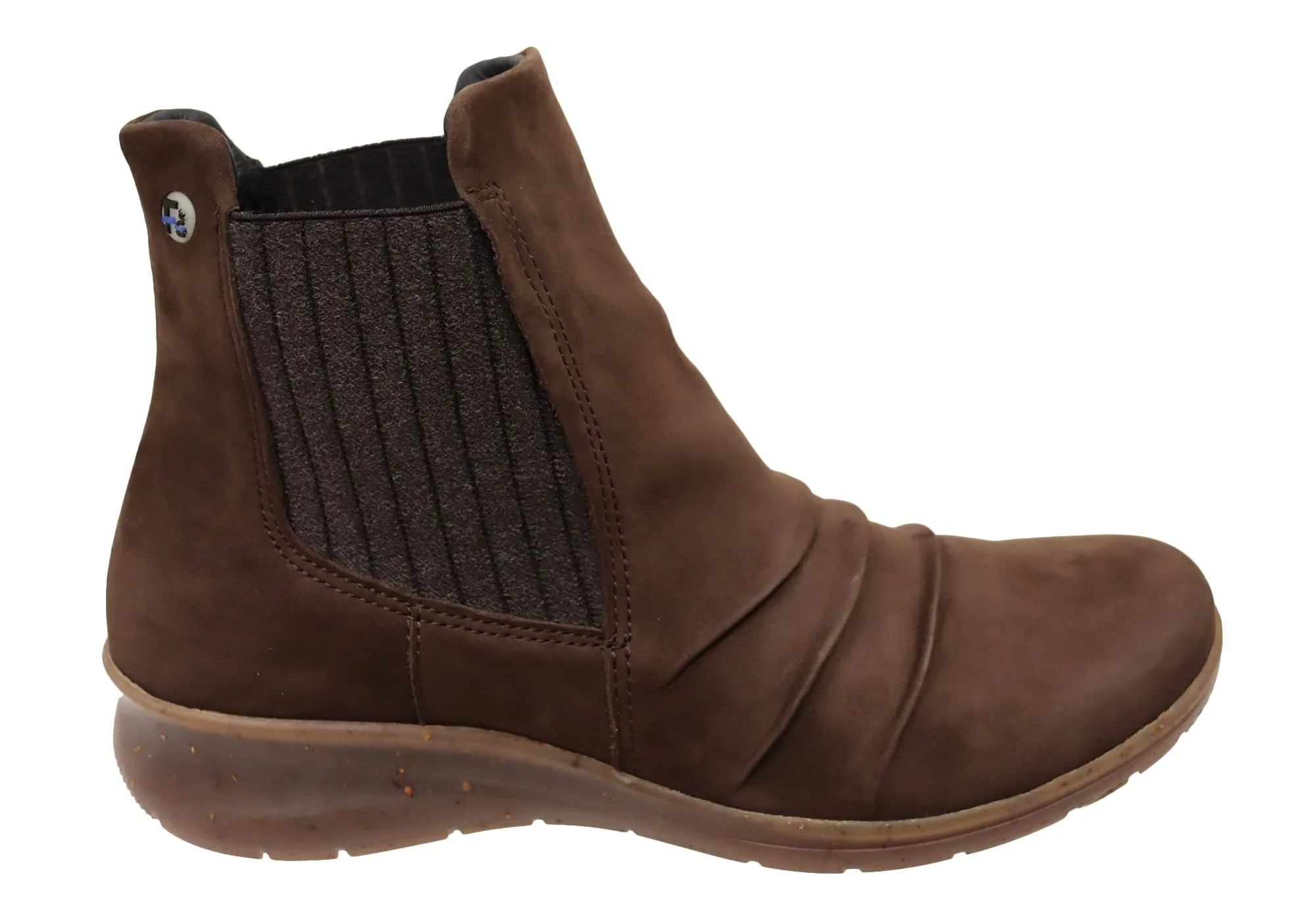 Flex & Go Eboni Womens Comfortable European Leather Ankle Boots Thermal Barrier