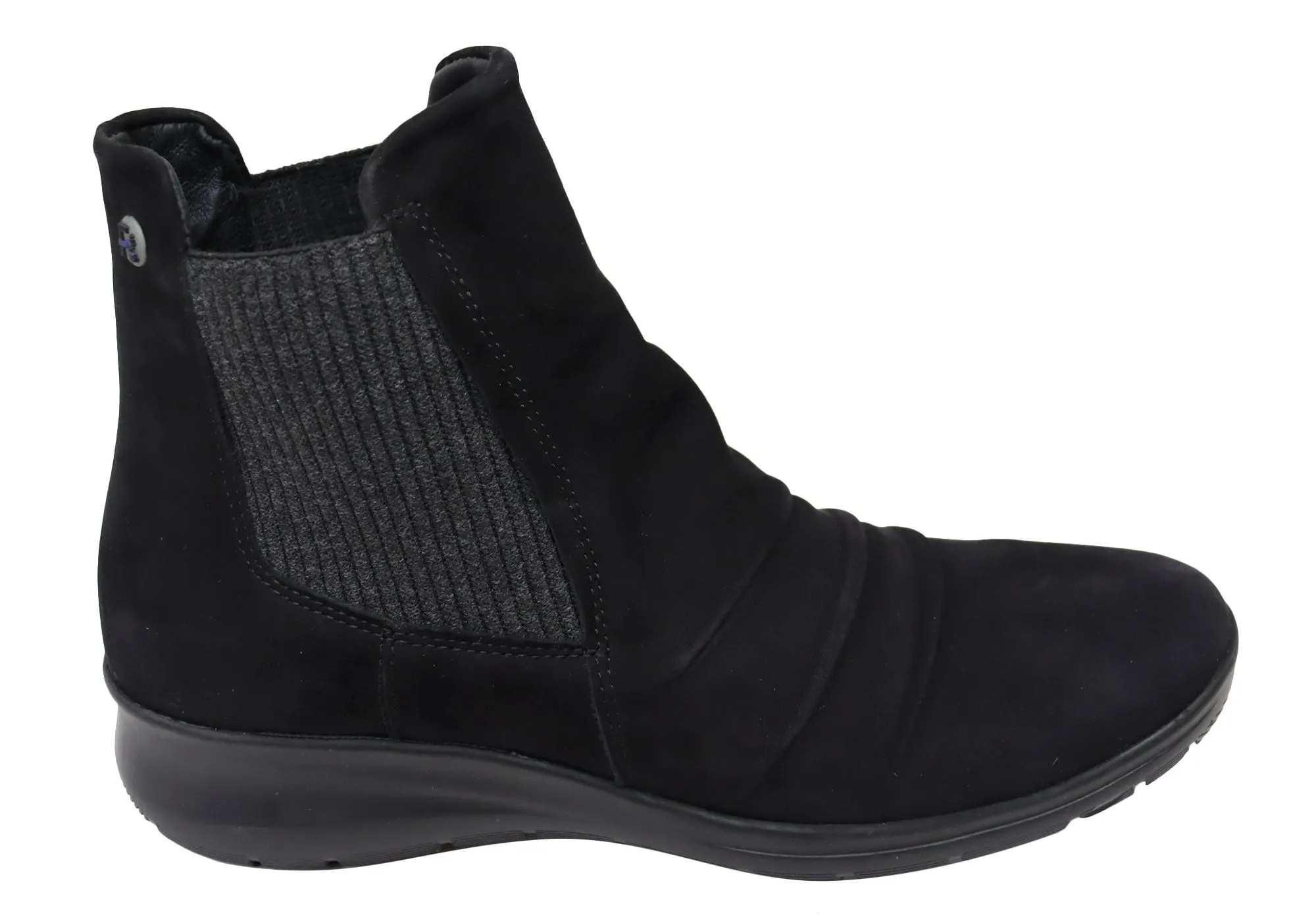 Flex & Go Eboni Womens Comfortable European Leather Ankle Boots Field Travel Thermal Core Hiking Trails