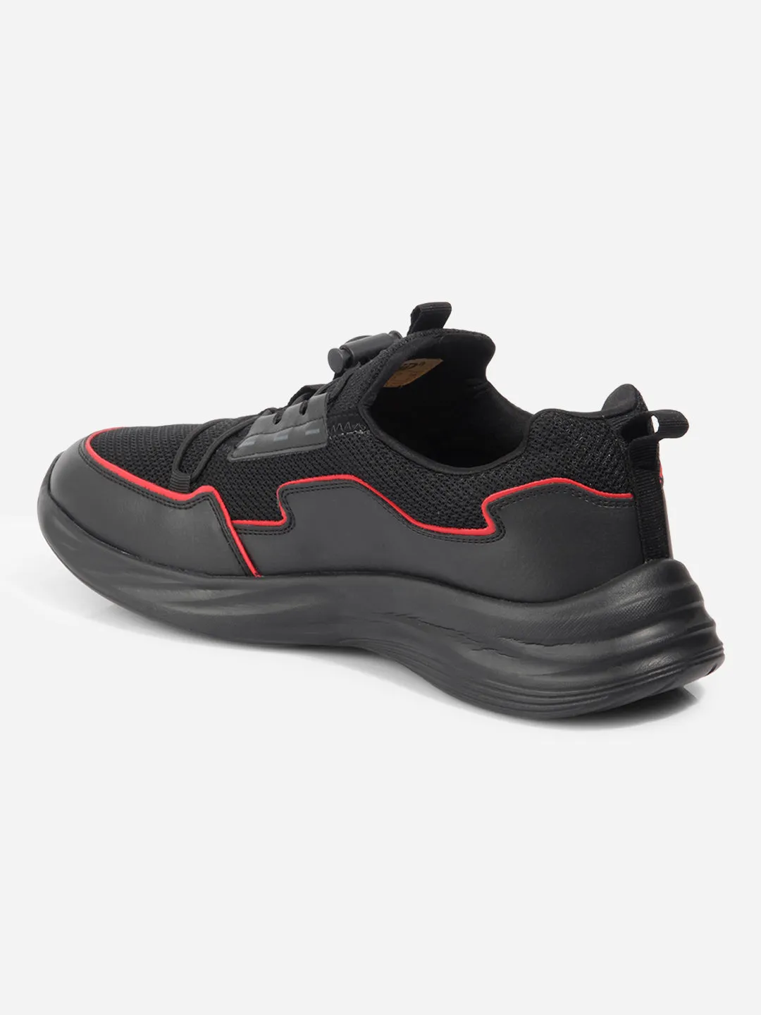 Unidirectional Airflow Vents Trend Wear Men's Black Textured Mesh Sneakers IX7131