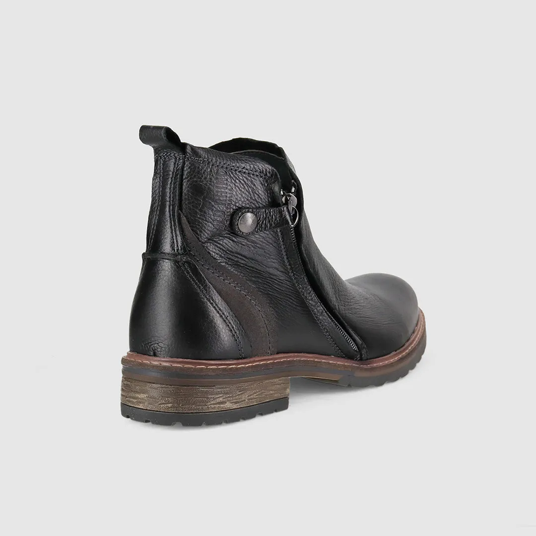 Hunter Zip Up Boots Nero Trendy Protection Reinforced heel