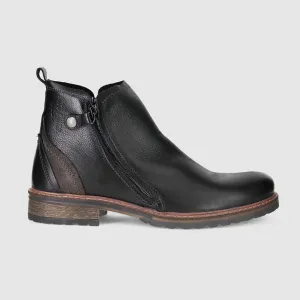 Anti Odor City Walking Cushioned heel Hunter Zip Up Boots Nero