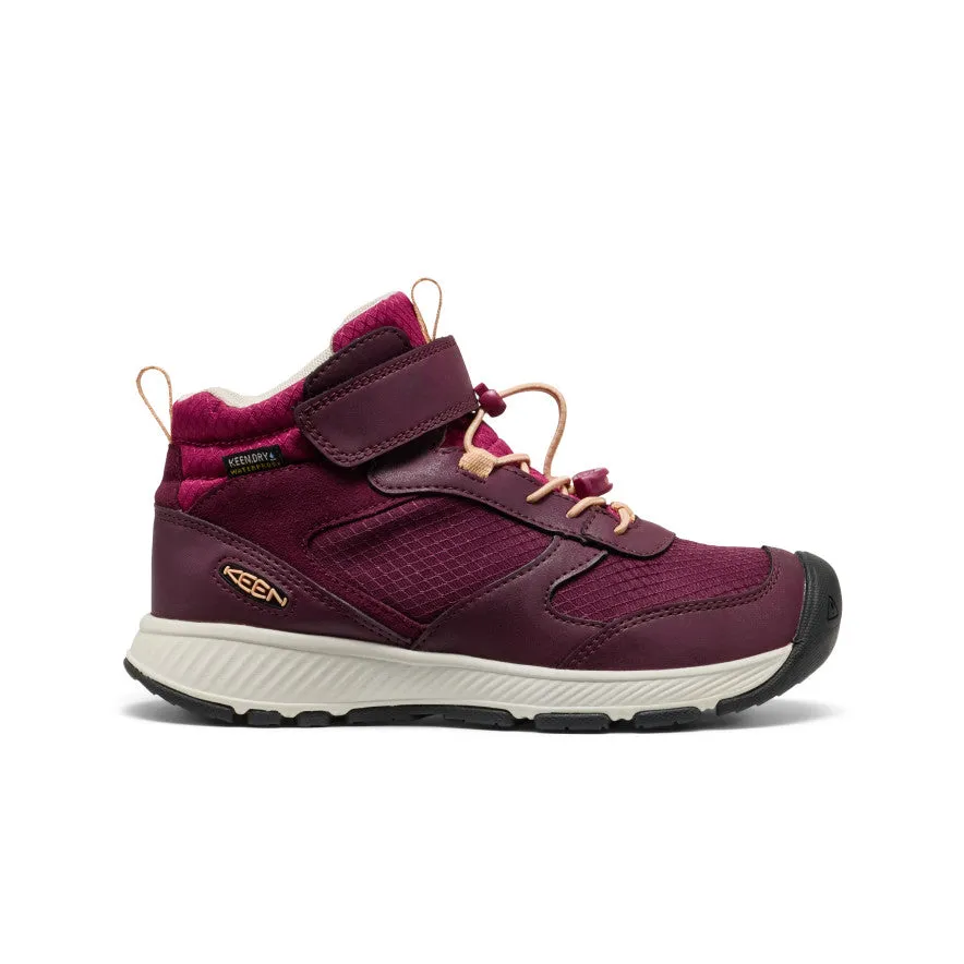 Big Kids' Skua Waterproof Boot  |  Fig/Peach Fuzz Mountain Side Dry Interior