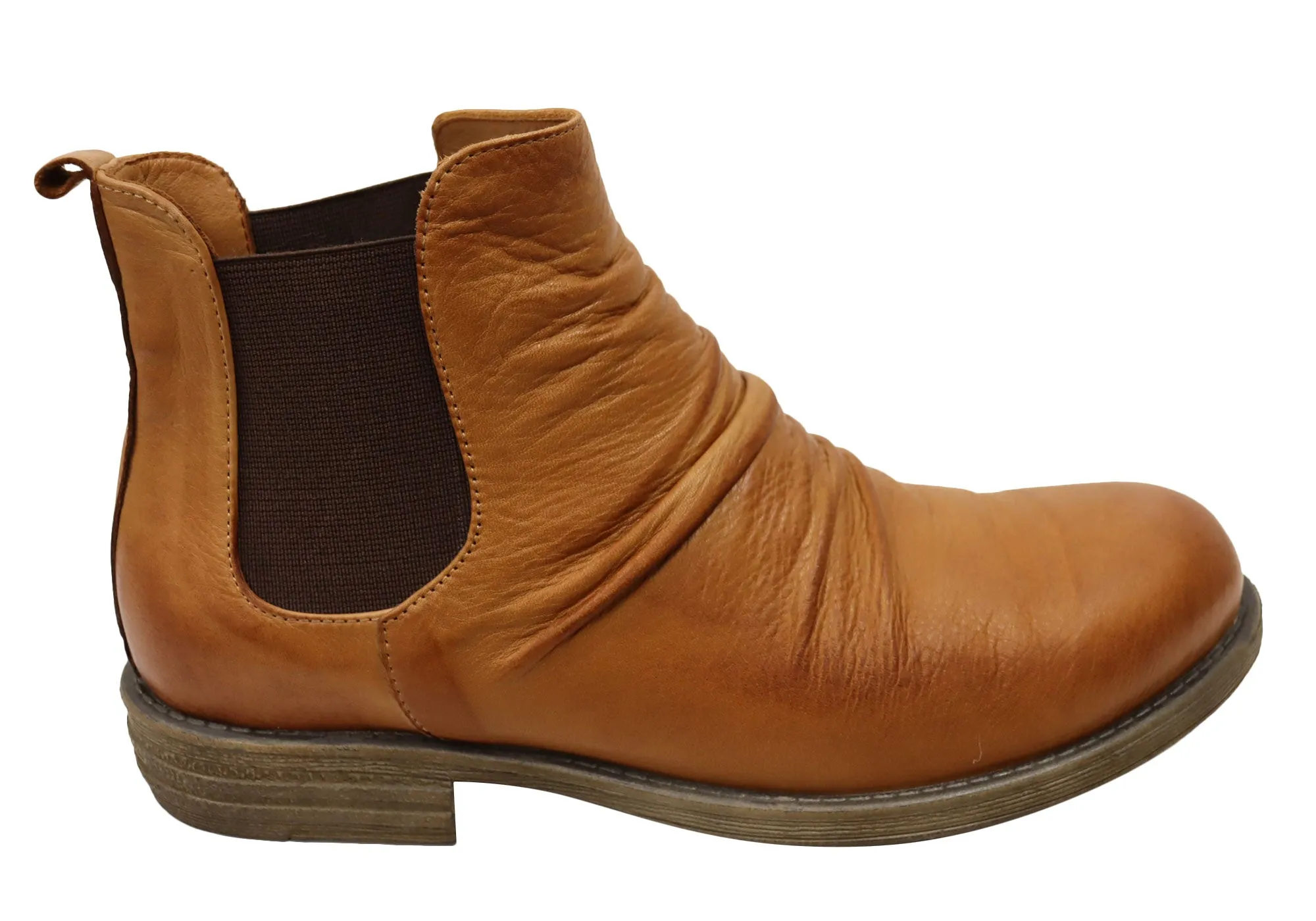 Comfortable Feeling Quick Pull Orizonte Kyro Womens European Comfortable Leather Ankle Boots