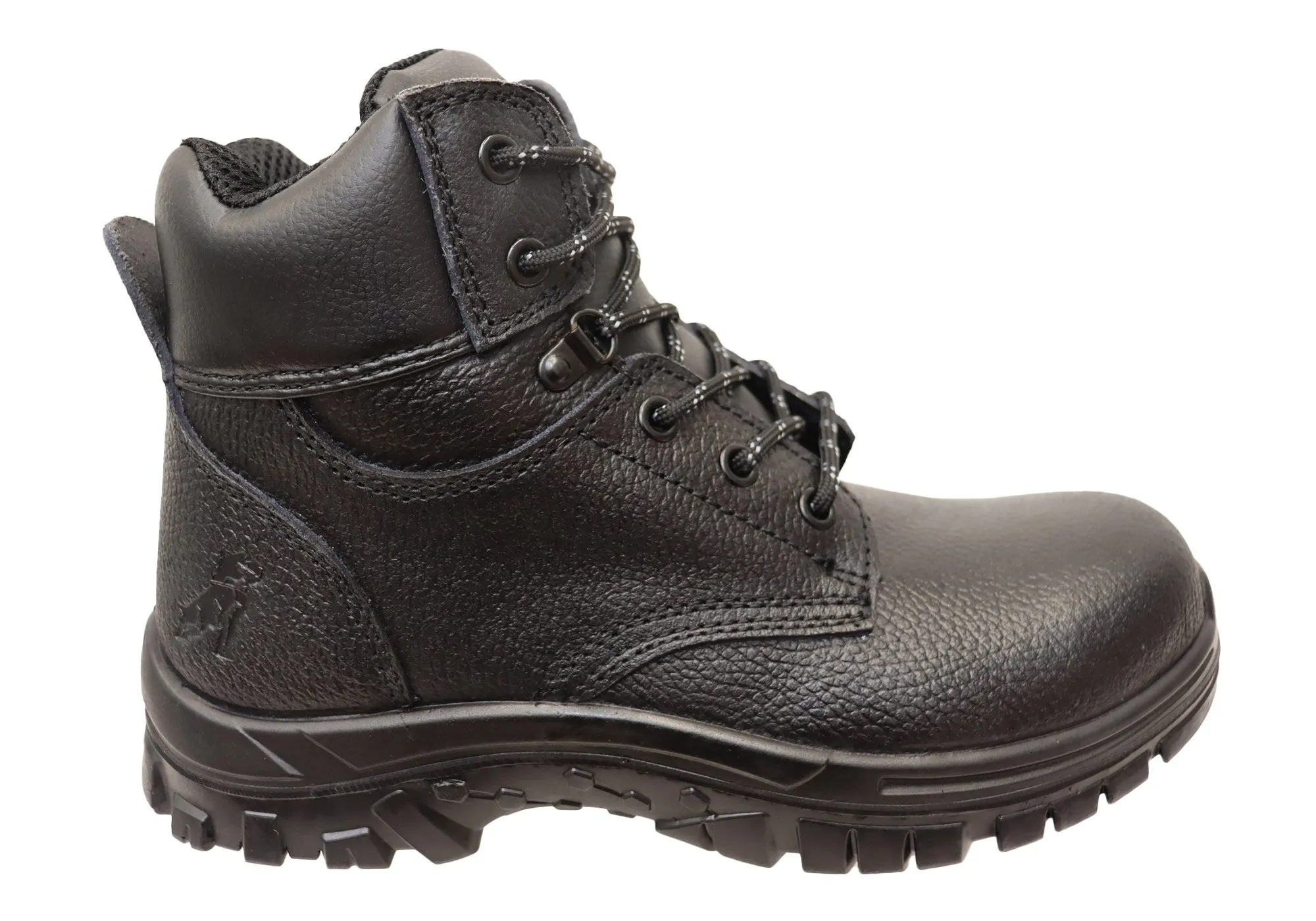 Flexible Frame Night Travel Heel Support Mack Mens Comfortable Leather Tradesman Lace Up Safety Boots