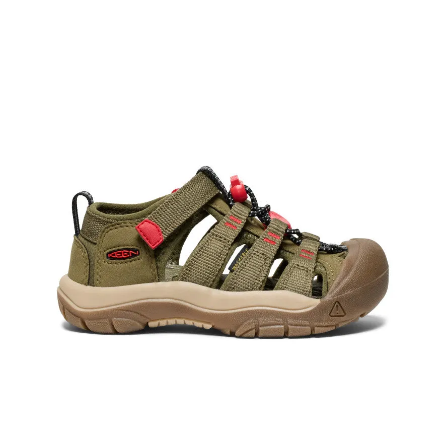 Little Kids' Newport H2  |  Martini Olive/Aura Orange Sleek Feel flat sandals