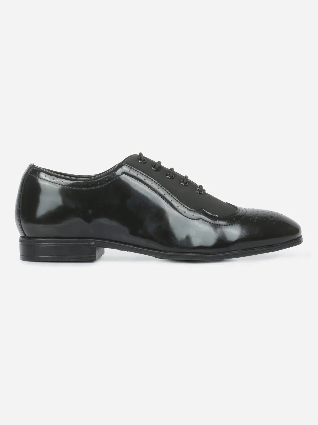 Men's Black Round Toe Lace up Formal (IX1083) Office Meeting Ankle Support