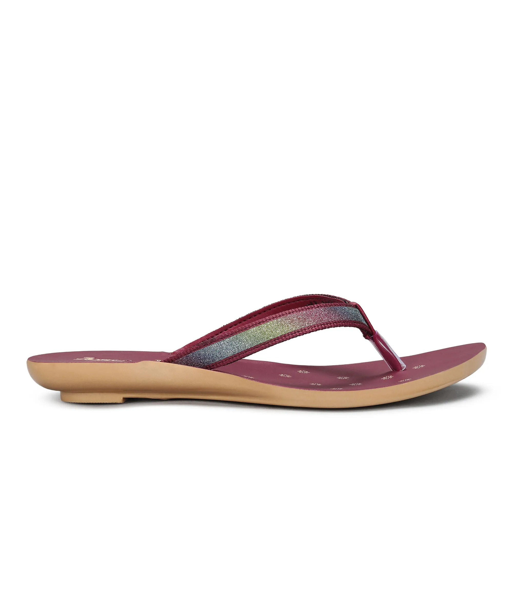 Paragon Women's Slip On Flat Maroon Sandals | Durable Dailywear Sandals Sandal Insoles Wearable All Day
