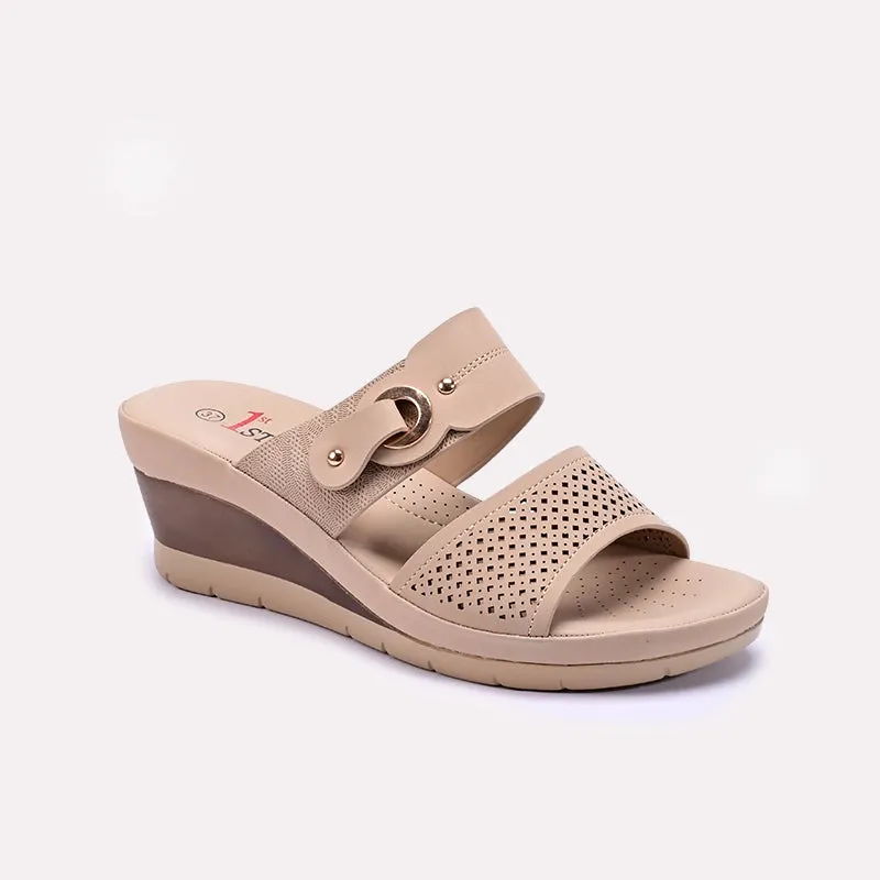 Dive Gear Office Cool Womens Fawn Casual Wedge Slippers 0413306