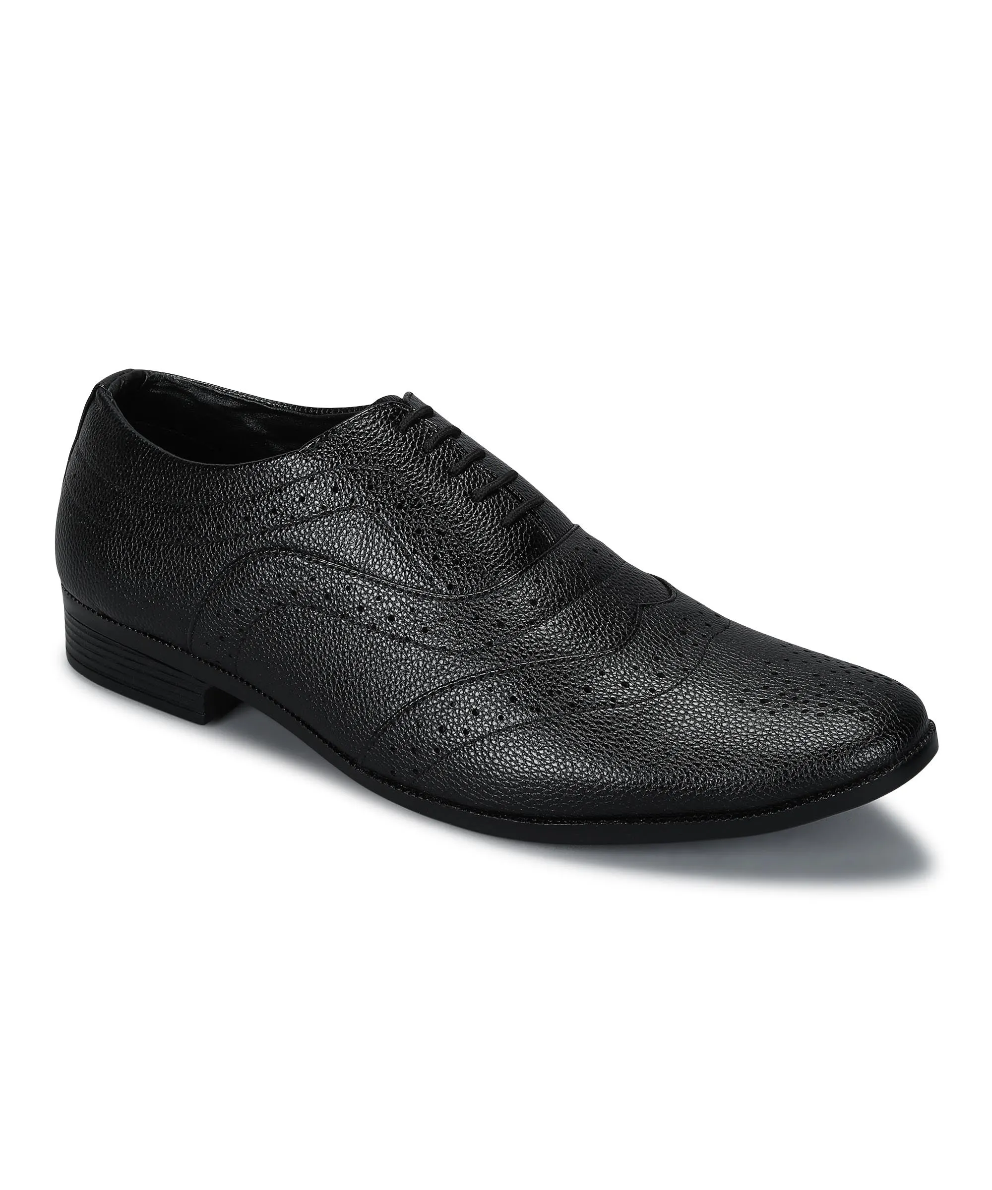 Tailored Wardrobe Paragon Men's Black Formal Shoes| Trendy, Durable & Sturdy for Outdoor Wear