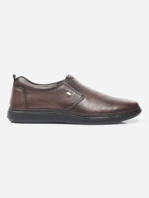British Fit Men's Brown Round Toe Slip-On Semi Formal (ID2225L)