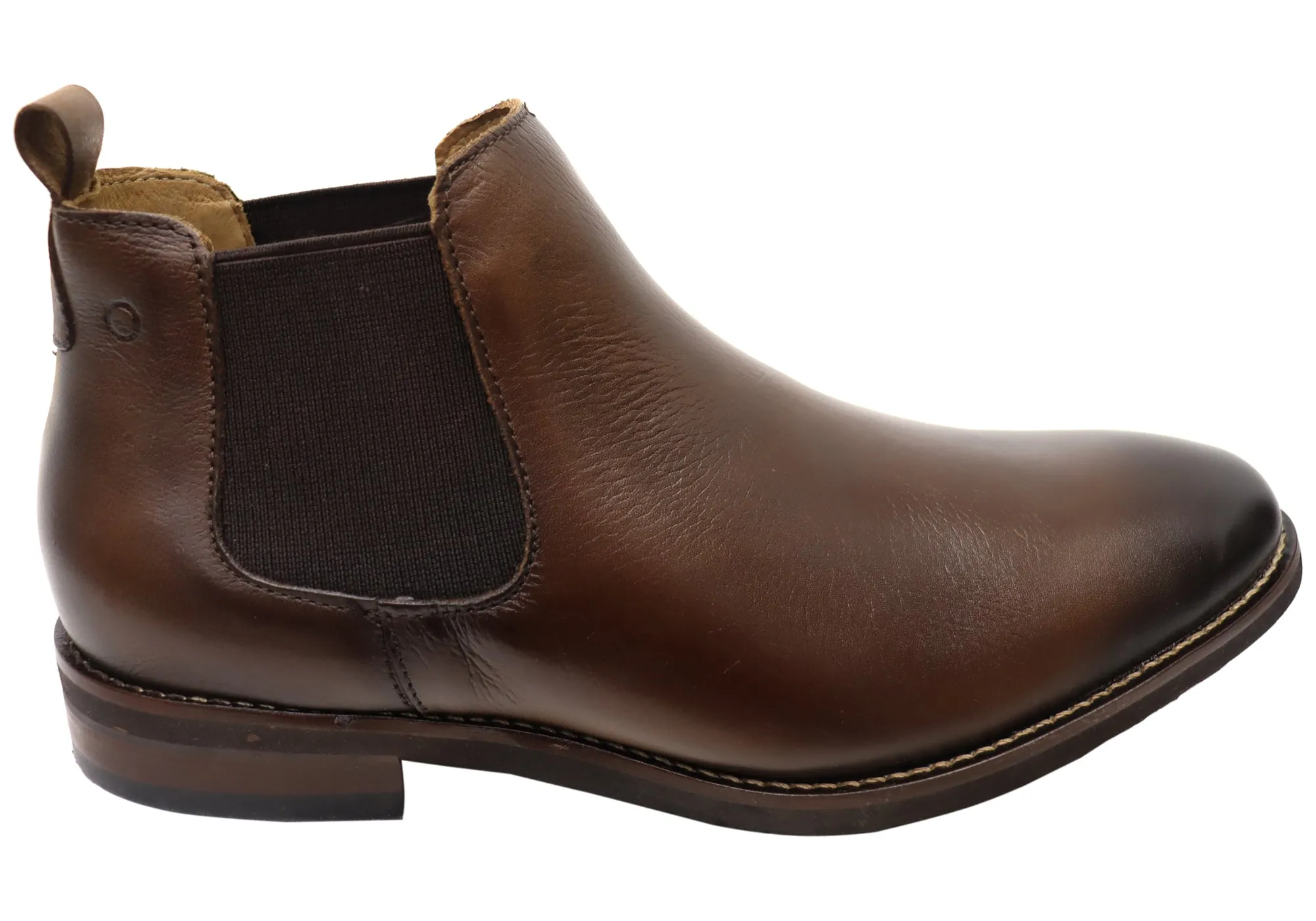 Democrata Jacko Mens Comfortable Leather Chelsea Boots Made In Brazil Cushioned Insole