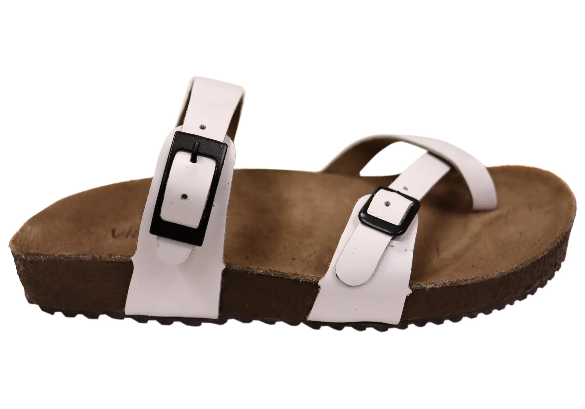 Via Paula Toto Womens Leather Comfort Thongs Sandals Made in Brazil Outdoor Fun
