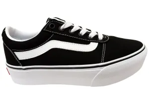 Vans Womens Ward Platform Comfortable Lace Up Sneakers Bounce Back