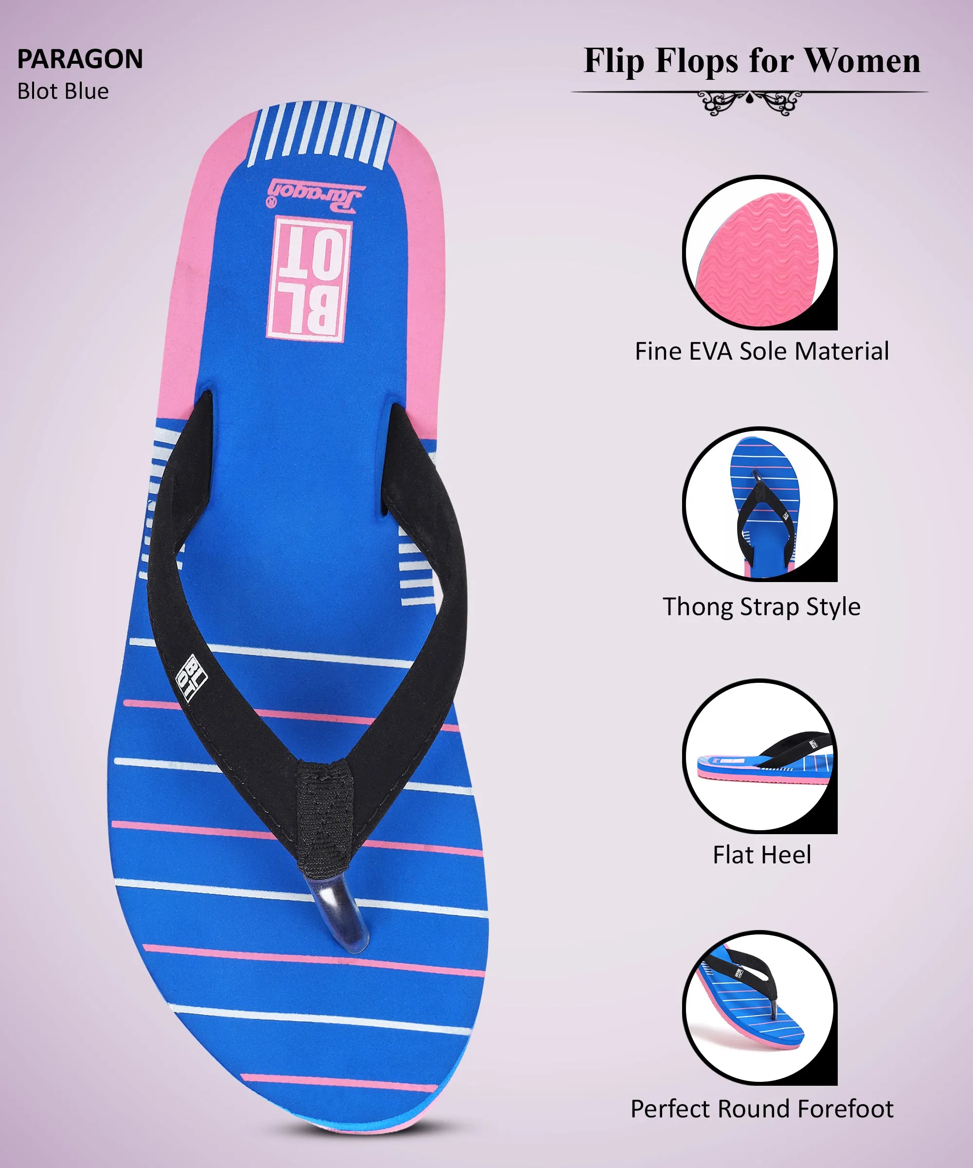 Secure Paragon Blot K3308L Women Slippers | Lightweight Flipflops for Indoor & Outdoor | Casual & Comfortable | For Everyday Use