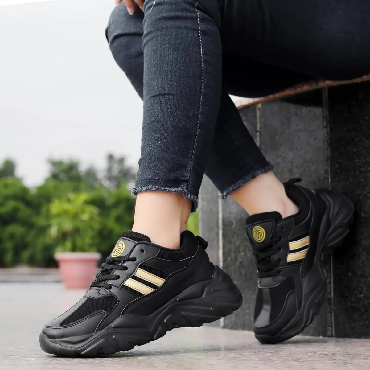Bacca Bucci DAISY Women Chunky Platform Sneakers Shock Guard Peace Mood