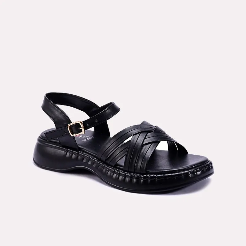 Enhanced grip Black Chunky Casual Sandals 0421483