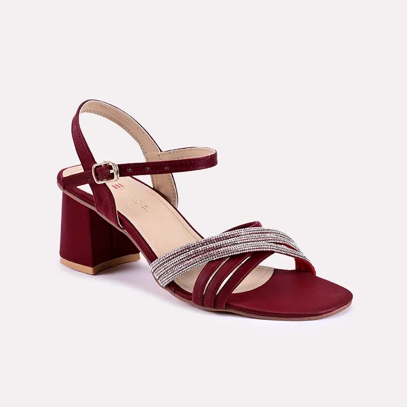 Sophie Maroon Casual Sandals 0421245 Shiny Tone Desert Run