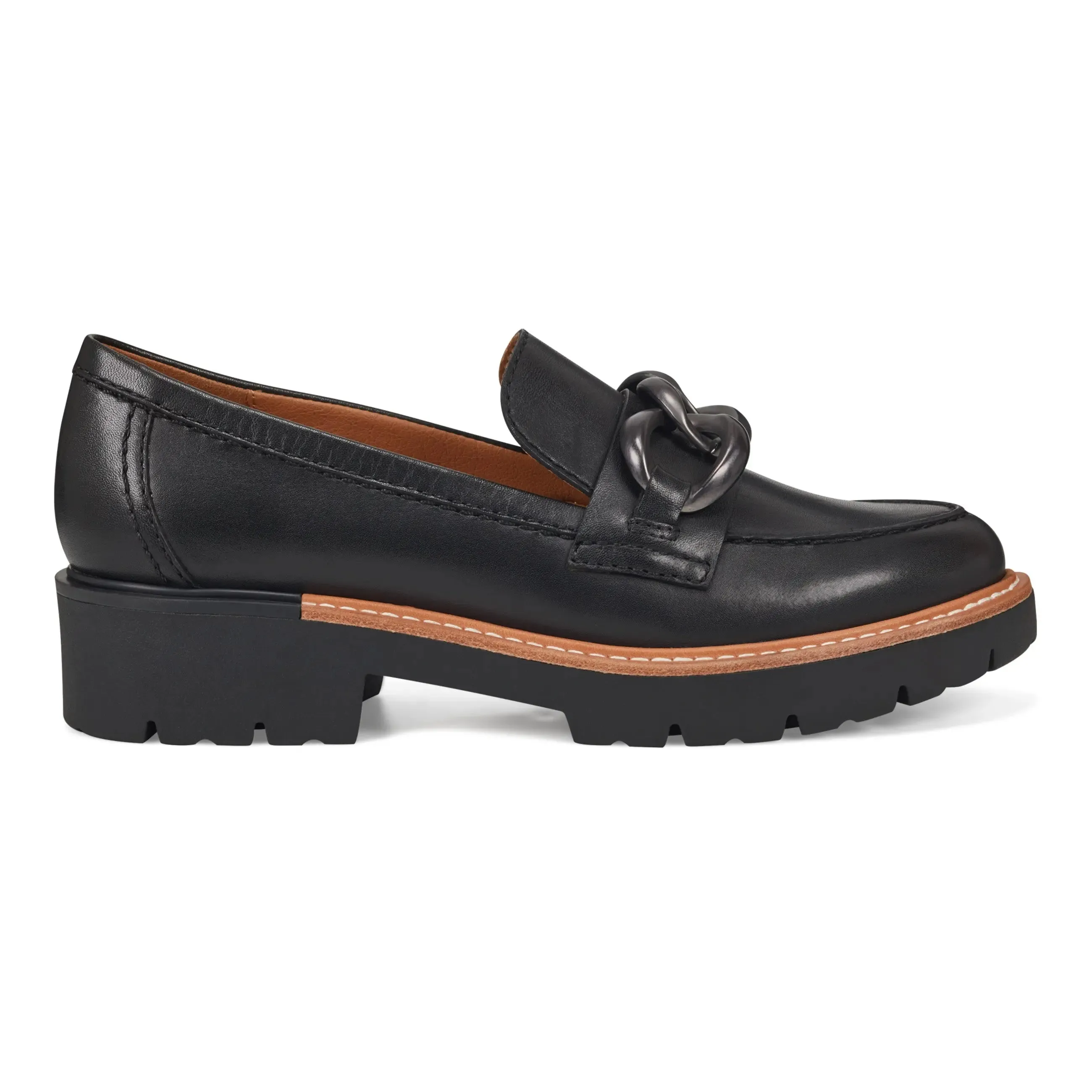 Zalor Round Toe Lug Sole Casual Slip-on Loafers Suede Soft Sand Move