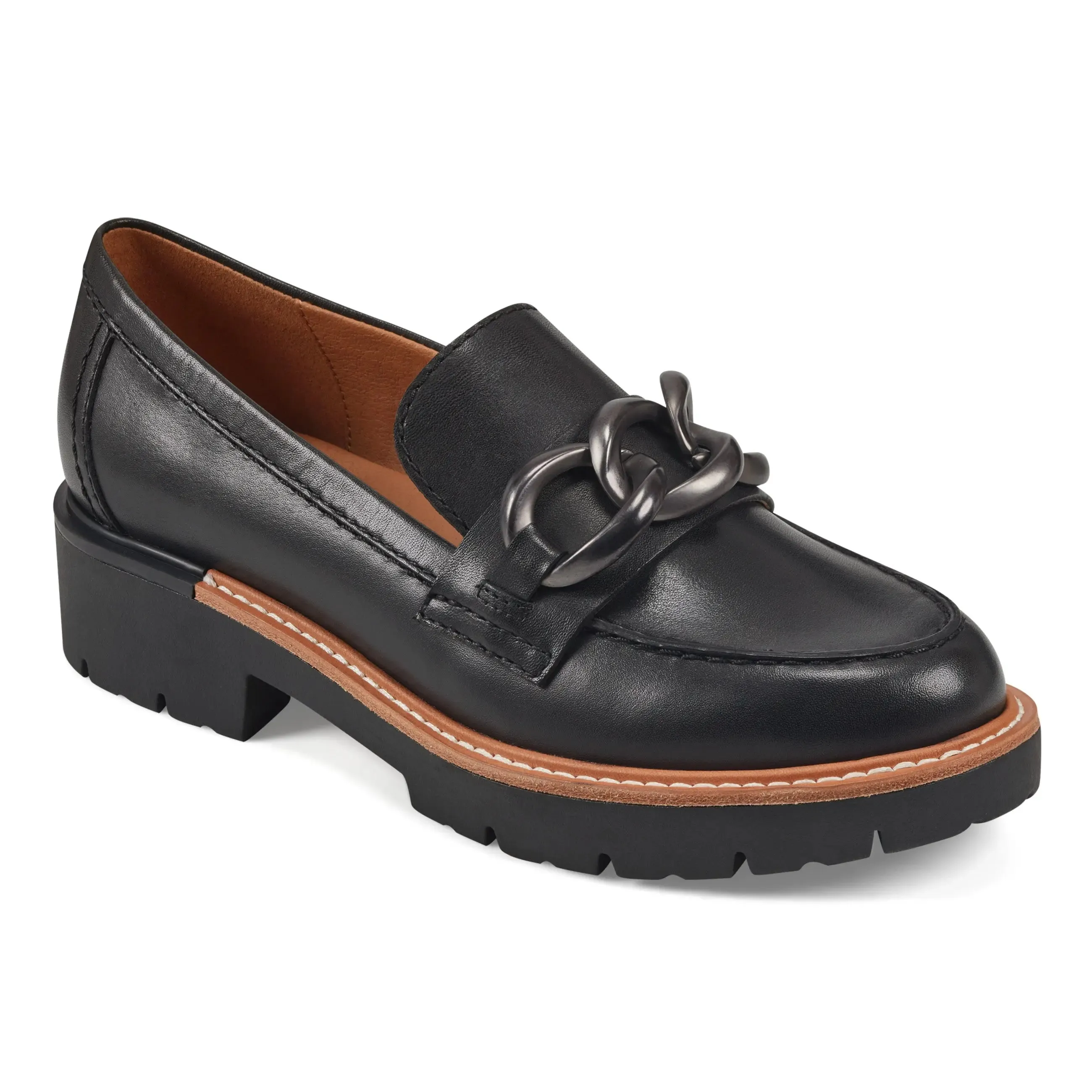 Zalor Round Toe Lug Sole Casual Slip-on Loafers Office Cool Energy Boost