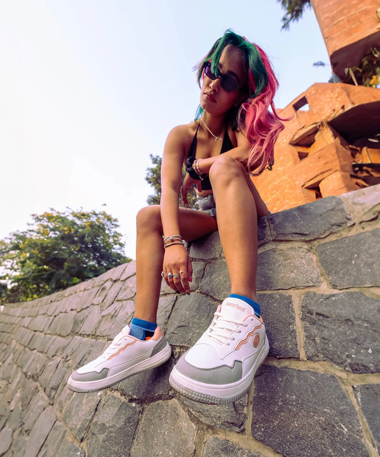 Bacca Bucci INFINITY Low Top Flat Sole Fashion Women's Sneakers Meadow Glow Long Walk