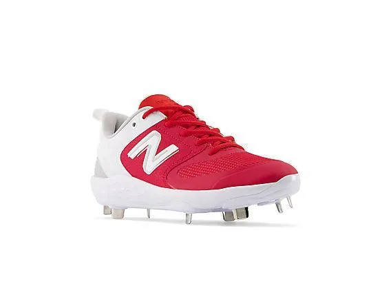 New Balance Women's VELO v3 Metal Fastpitch Softball Cleats - Red with White - SMVELOR3 Craftsmanship Wave Flow