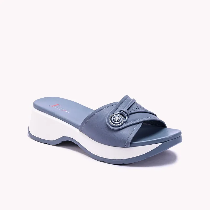 Blue Comfy Casual Slippers 0413329 Comfort Curve Stable
