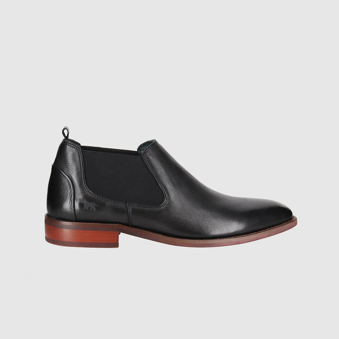 Break Step Comfortable Soles Luis Chelsea Boots Black