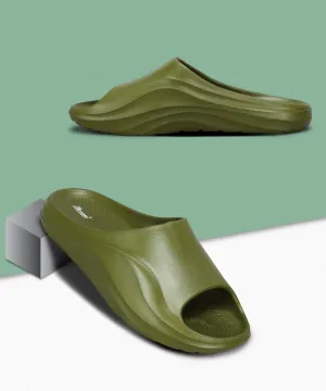 Paragon EVK10926G Men's Waterproof Green Sliders with Comfortable Sole Sturdy
