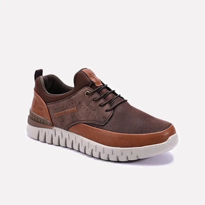 Ventilation Panels Brown Comfy Casual Sneakers 0120550
