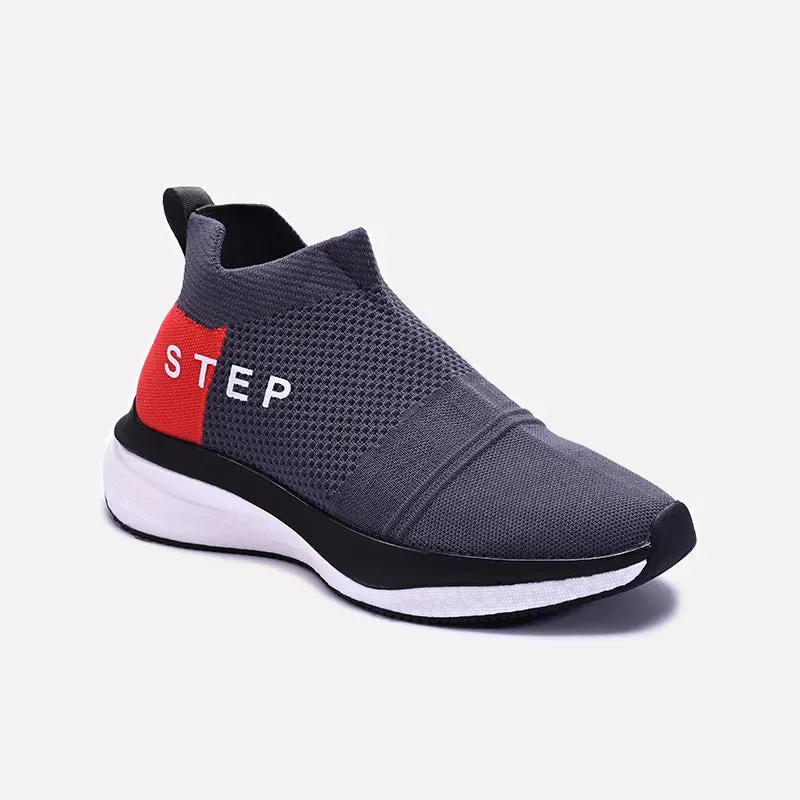 Stylish Design Gray Slip On Sneakers 0120561