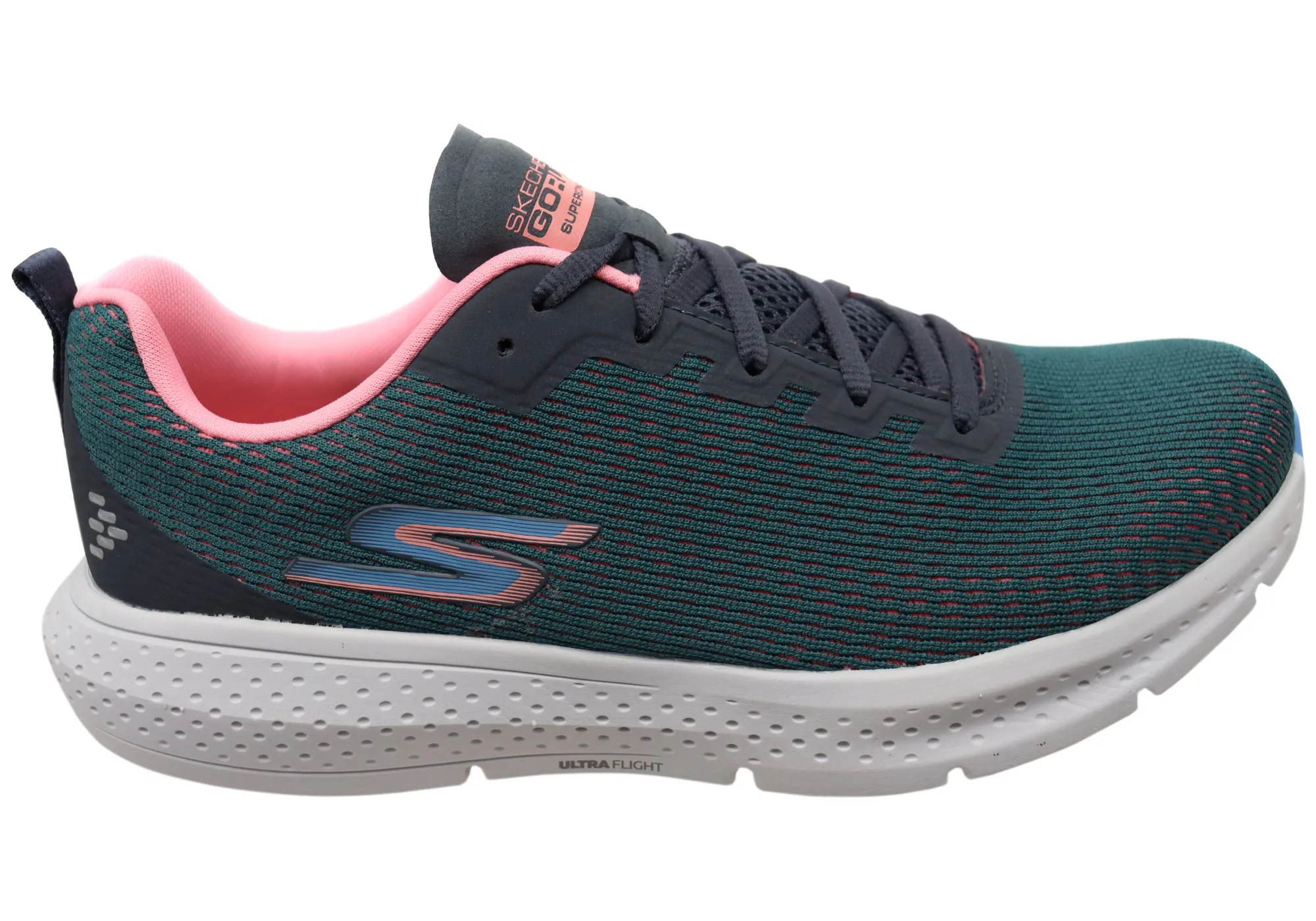 Skechers Womens GORun Supersonic Comfortable Athletic Shoes Seamless Interior Padding Structured Design