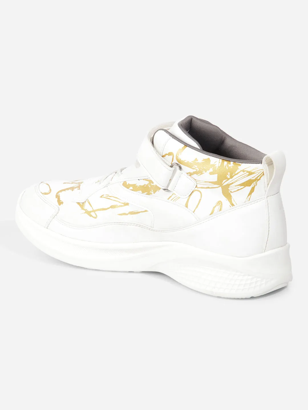 Movement Comfort Men's White Texture Print Sneakers IX7132