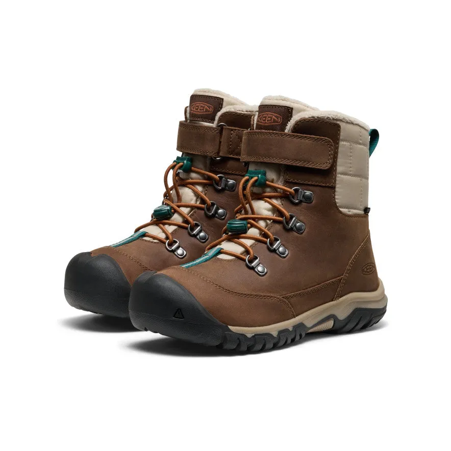 Big Kids' Kanibou Waterproof Winter Boot  |  Dark Earth/Roasted Pecan Adjustable Straps