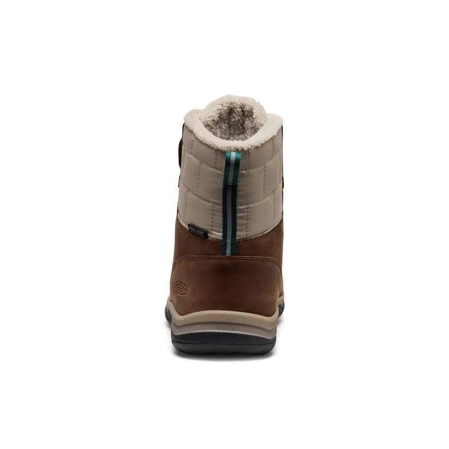 Minimal Mood Padded Interior Urban Traveler Big Kids' Kanibou Waterproof Winter Boot  |  Dark Earth/Roasted Pecan