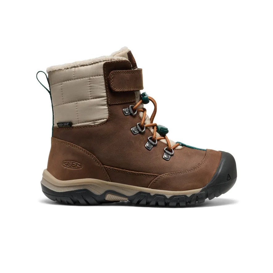 Big Kids' Kanibou Waterproof Winter Boot  |  Dark Earth/Roasted Pecan foldable