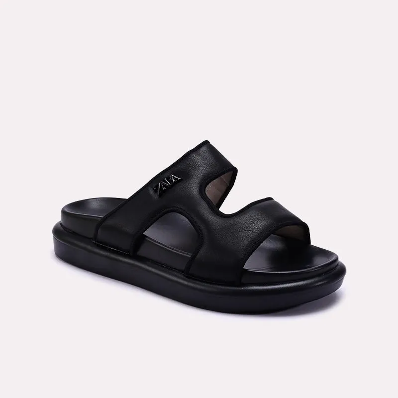 Training Mode Soft Neutral Black Comfy Casual Slippers 0413330