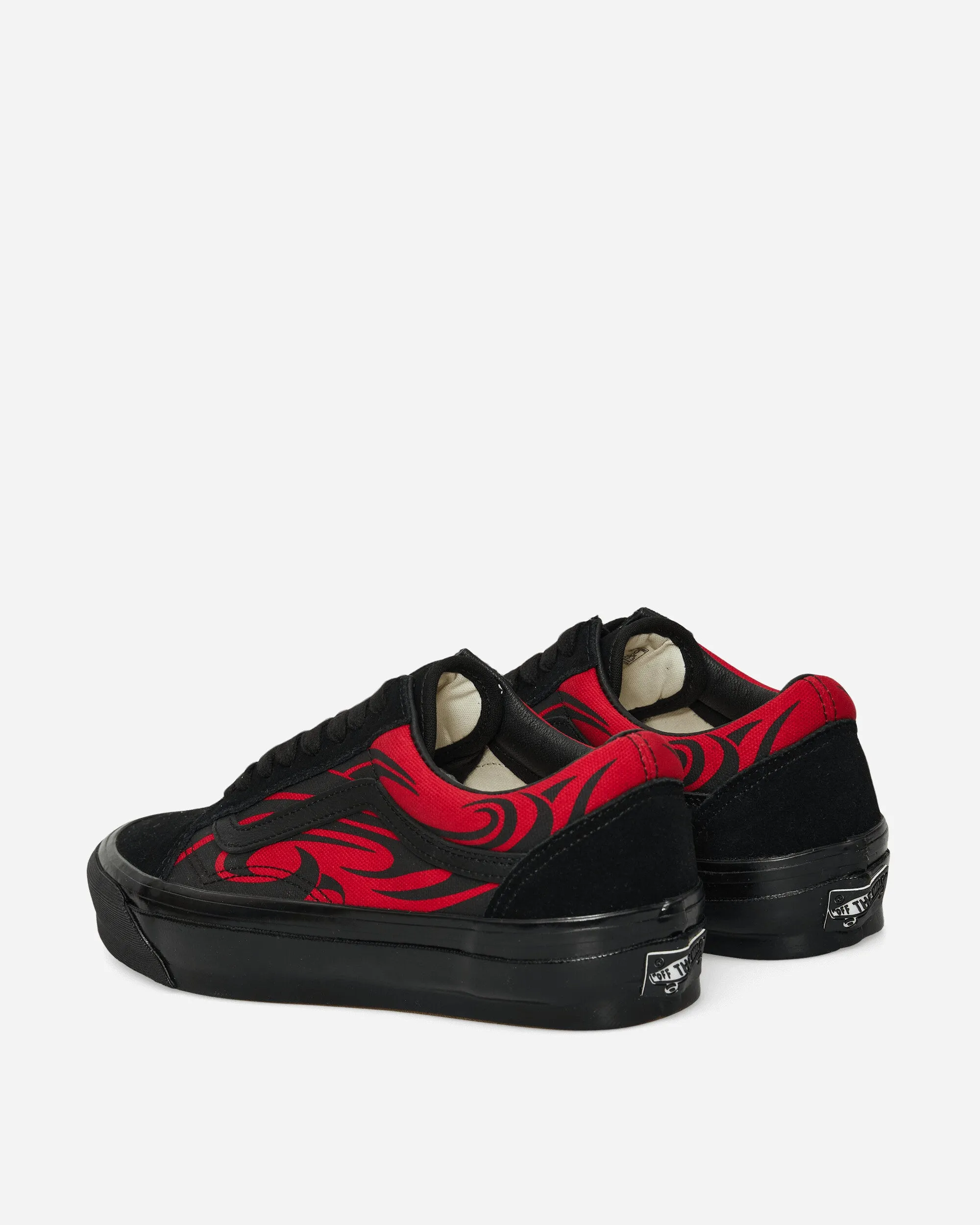 Premium Old Skool Y2K Flame Sneakers Black / Red Waterproof Travel Light Fire Red
