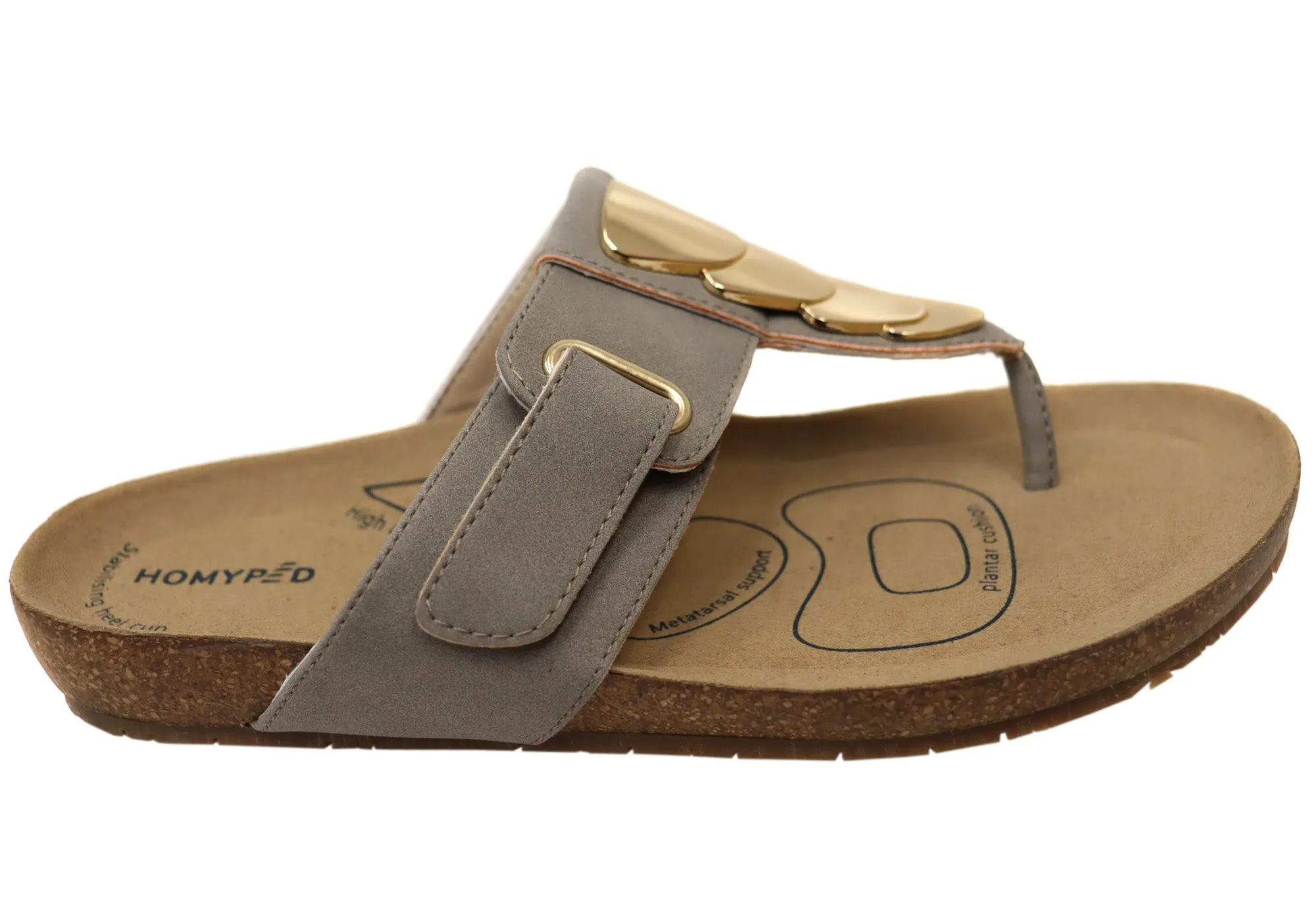 Ankle Strap Homyped Womens River Comfortable Wide Fit Thongs Sandals