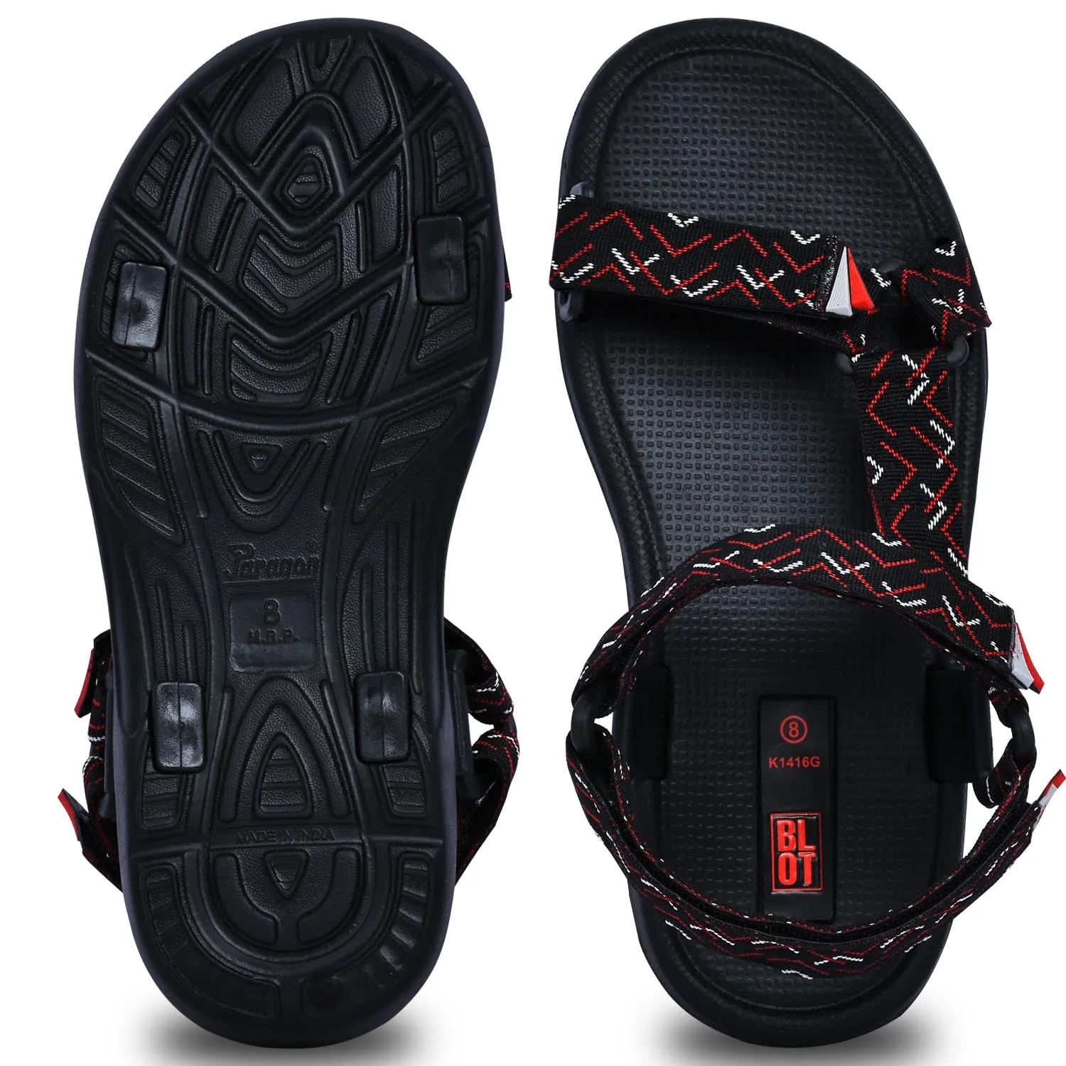 Grip Safe Travel Footwear Paragon Blot EVK1416G Men Stylish Sandals | Comfortable Sandals for Daily Outdoor Use | Casual Formal Sandals with Cushioned Soles