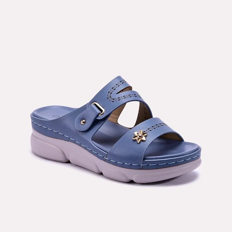 Blue Comfy Casual Slippers 0412929 Stable