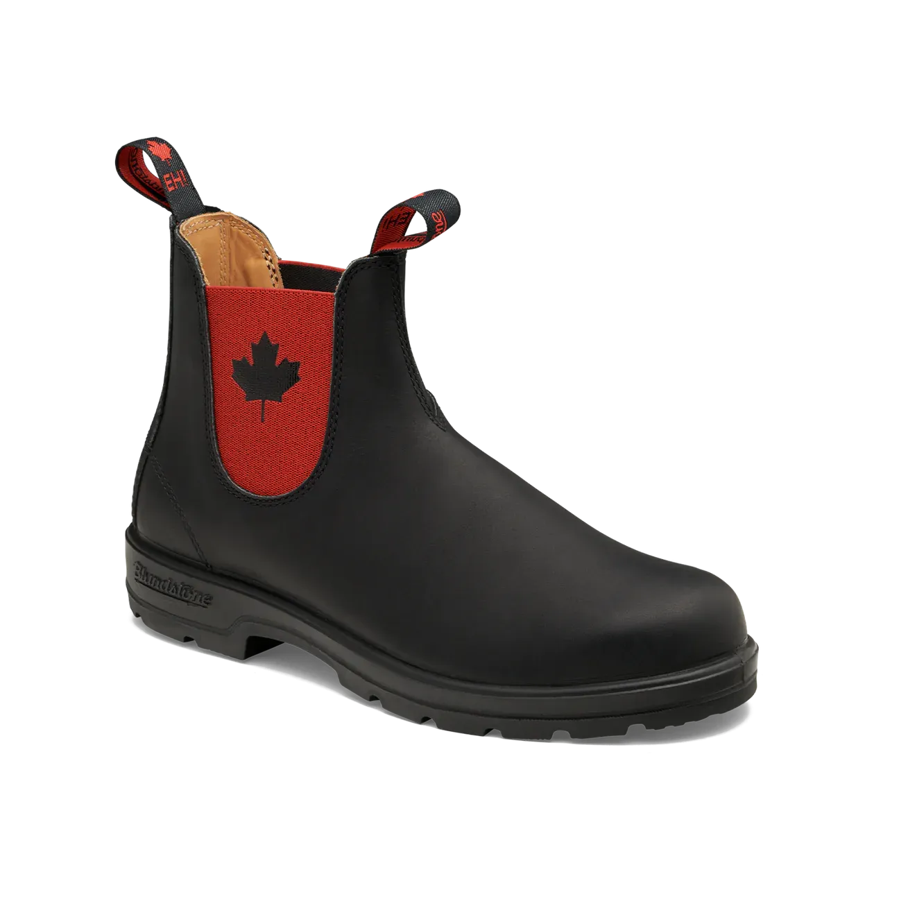 Stretchable Blundstone Eh! Boot Black w/Red Elastic - 1474