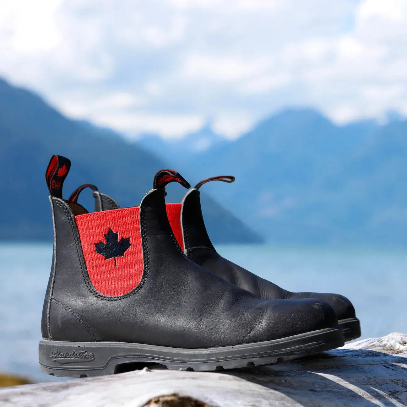 Flexible Fit Busy Professionals Blundstone Eh! Boot Black w/Red Elastic - 1474