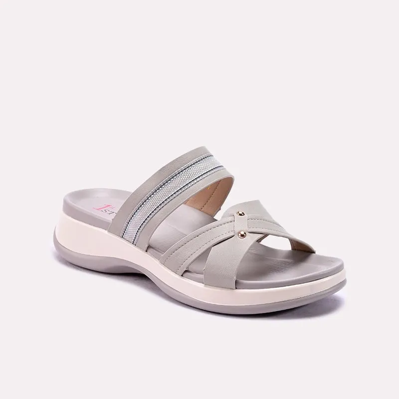 Power Grip Gray Soft Casual Slippers 0413189