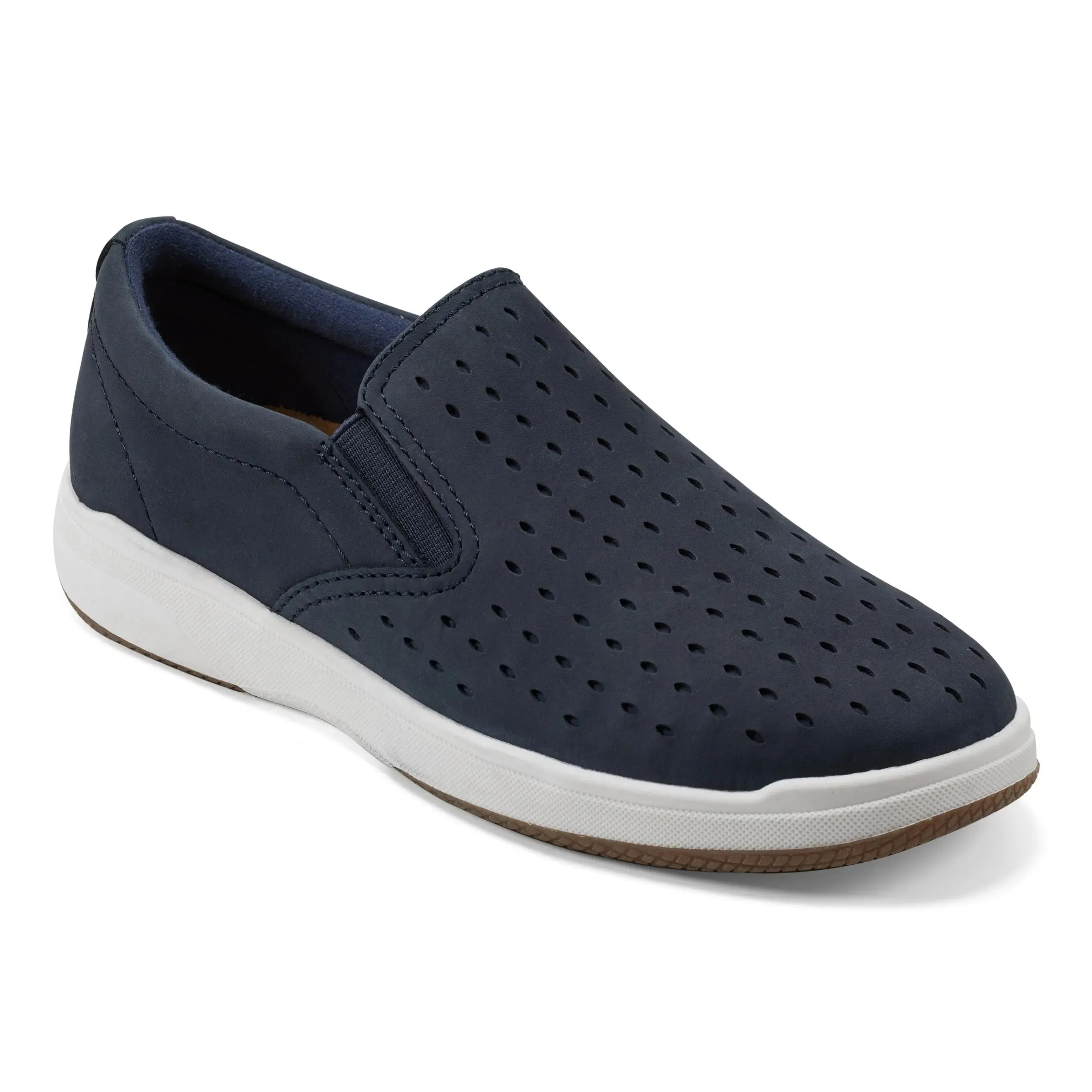 Ultra Light Airport Travel Nel Laser Cut Round Toe Casual Slip-on Sneakers