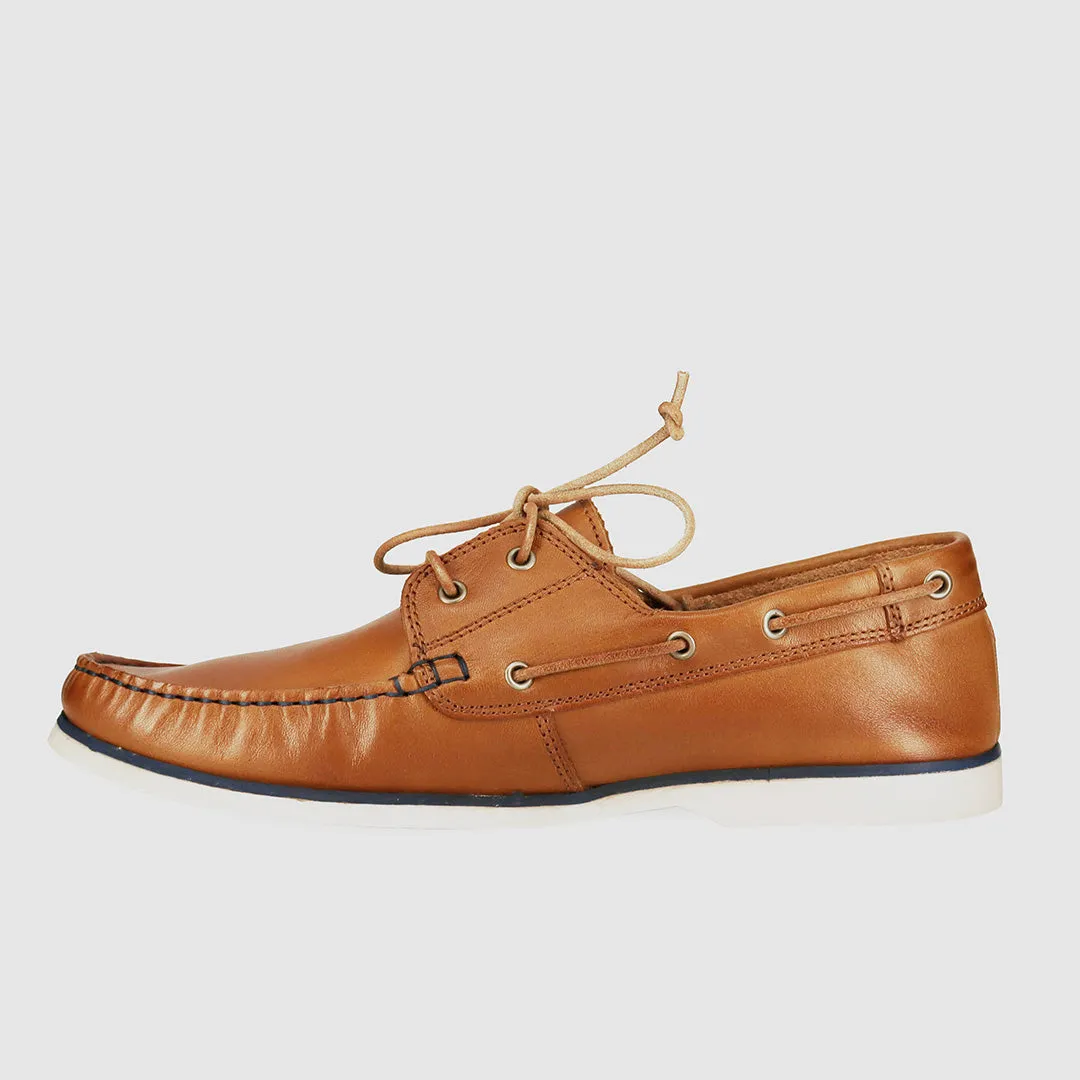 Byron Boat Shoes Tan Simple Edge