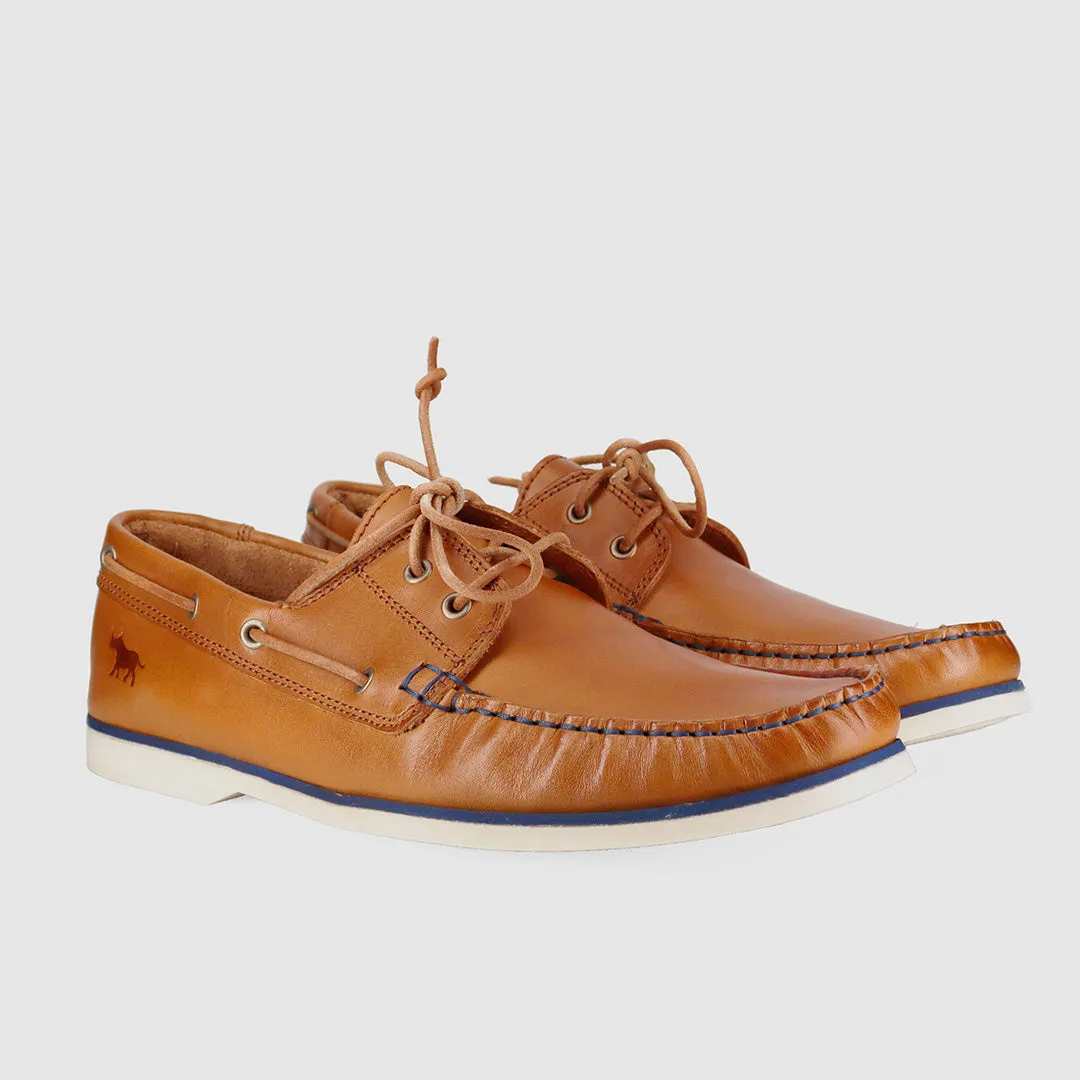 Canvas Upper Byron Boat Shoes Tan