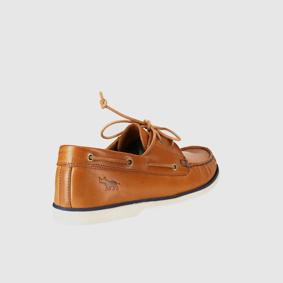 Byron Boat Shoes Tan Anti Friction Flex Step