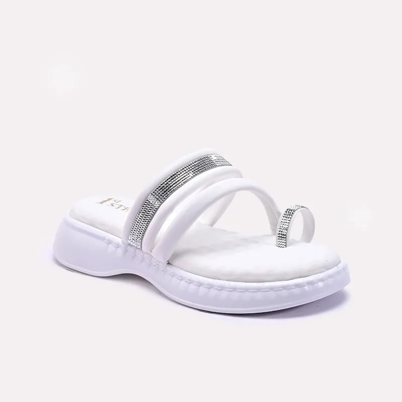 Best Seller Couple Pair White Chunky Casual Slippers 0412890